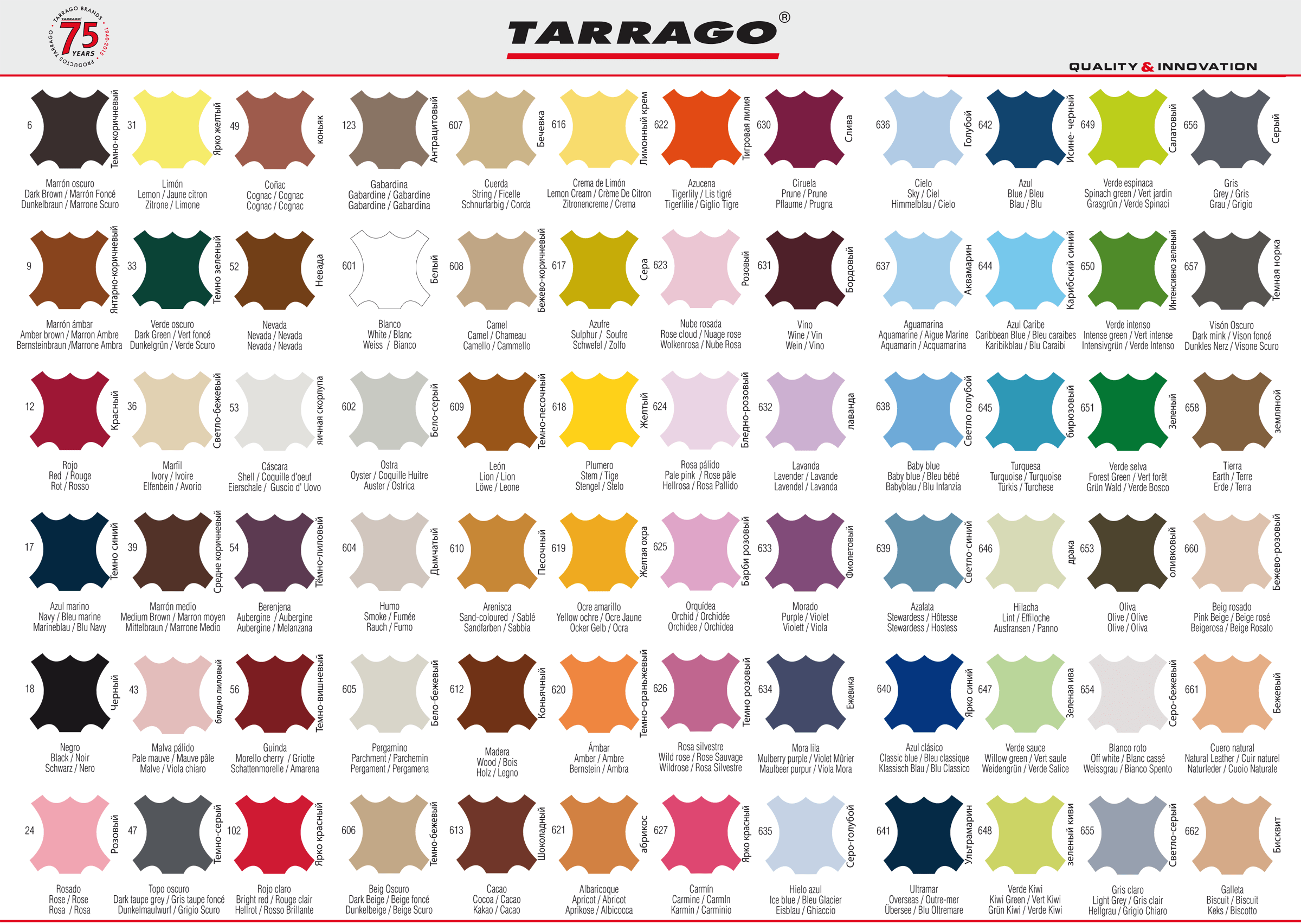 Karta kolorów Tarrago Quick Color Tarrago Quck Color - karta kolorów